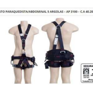Cinto Paraquedista Abdominal - 5 Argolas - AP 3100