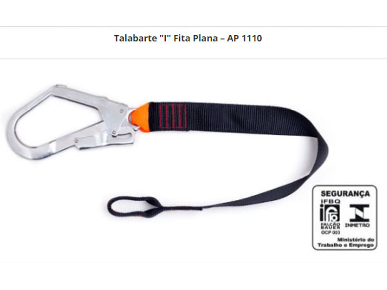Talabarte "I" Fita Plana - AP 1110