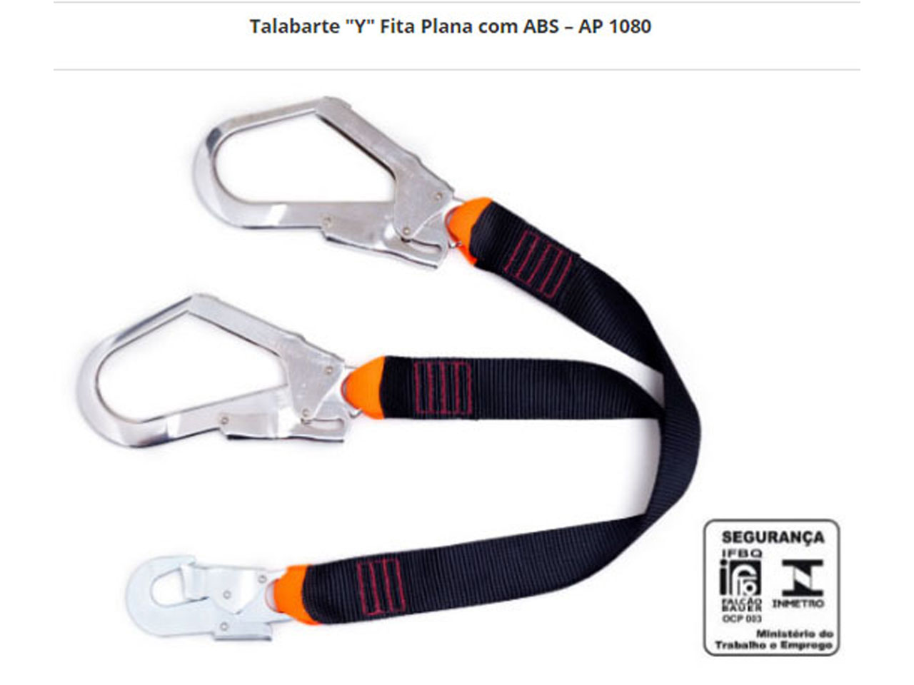 Talabarte Y Fita Plana com ABS - AP 1080