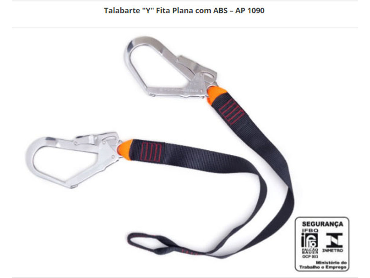 Talabarte Y Fita Plana com ABS - AP 1090